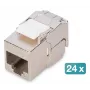 „Digitus“ CAT 6A kompaktiškas kištukinis modulis, ekranuotas, be įrankių montavimas, 24 vnt.