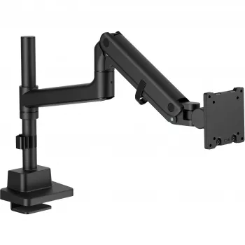 Monitoriaus laikiklis DIGITUS Vienas, spaustuvinis, 57 col. max, 27 kg, VESA 75x75–100x100, aukščio reguliavimas, pakreipimas -75° iki 75°, juodas