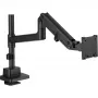 Monitoriaus laikiklis DIGITUS Vienas, spaustuvinis, 57 col. max, 27 kg, VESA 75x75–100x100, aukščio reguliavimas, pakreipimas -75° iki 75°, juodas