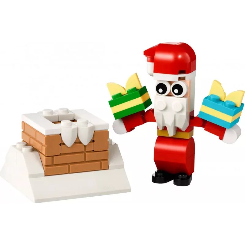 Konstruktorius LEGO Kalėdinis kaminas su Seniu Šaltu 30692 – mini sezoninis rinkinukas