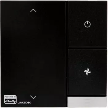 Shelly LinkedGo ST802-B protingas HVAC termostatas, Wi-Fi, Bluetooth, dera su Apple Home ir Google Home, juodas