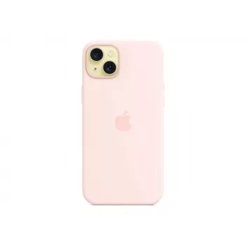 Silicone dėklas su MagSafe, iPhone 15 Plus, šviesiai rožinis