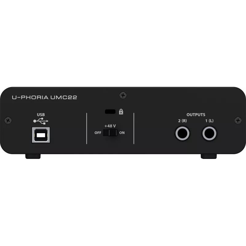 Behringer UMC22 papildoma muzikos įranga – koncertinis/studijinis preampas
