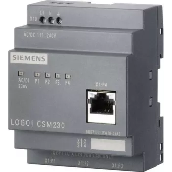 Siemens LOGO CSM12/24 pilkas – tinklo jungiklis 0,1 Gbit/s – laidinis – 10/100Base-T(X) – 12–24 V – 190 g (6GK7177-1MA20-0AA0)