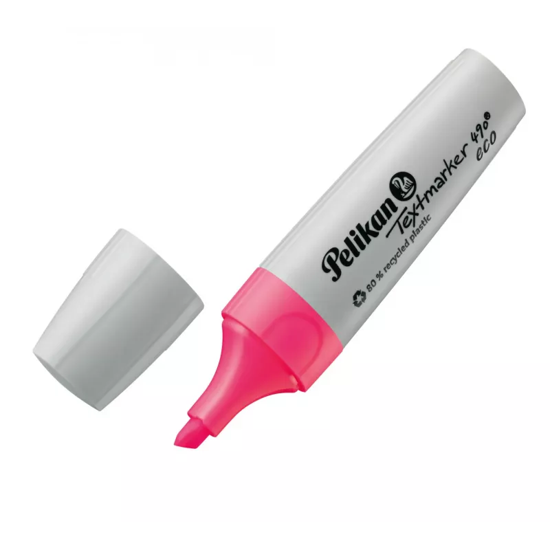 Markeris Pelikan Textmarker 490 eco 4 vnt. Smailusis antgalis Žalia Oranžinė Rožinė Geltona