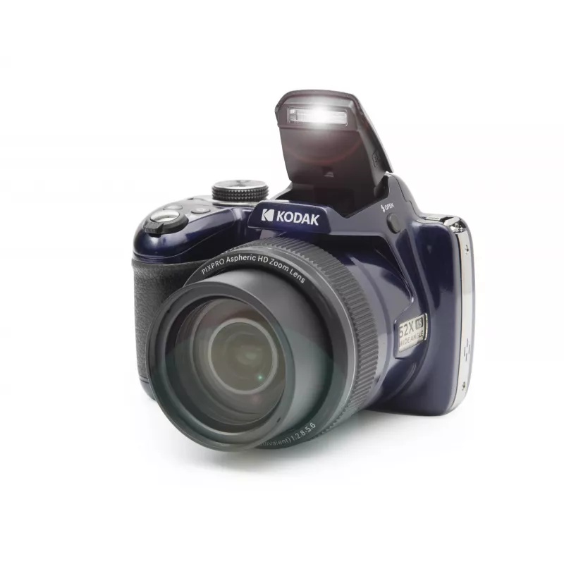 Fotaparatas Kodak AZ528 Midnight Blue su EU kištuku, 2 baterijomis ir dėklu