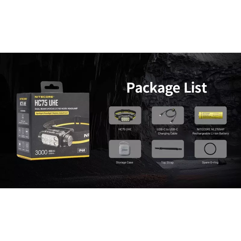 Švieslentė H serijos 3000 liumenų HC75 Uhe Nitecore