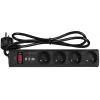 Ilgintuvas su apsauga nuo viršįtampių EATON Power Strip 4 FR — 4 lizdai, 1 m laidas, 10 A, 2500 W, LED indikatoriai