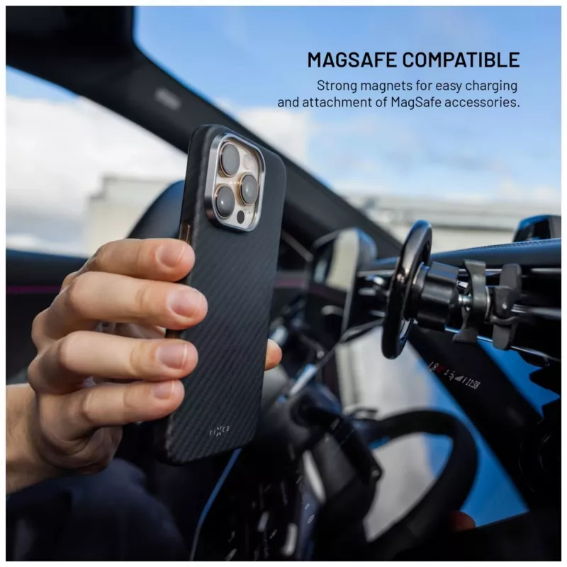 Apsauginis dėklas FIXED MagVelar, skirtas Apple iPhone 17 Pro, juodas