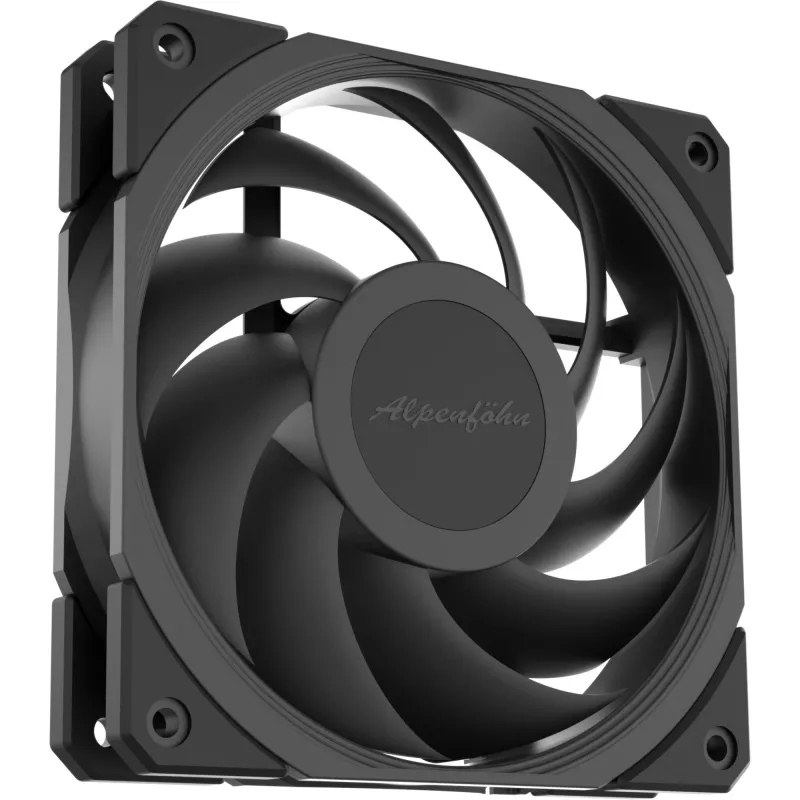 ALPENFÖHN Jetstream 120mm PWM korpuso ventiliatorius – juodas