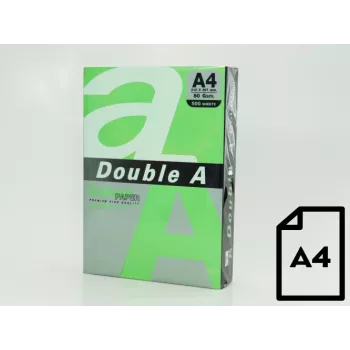 Spalvotas popierius Double A, 80g, A4, 500 lapų, Parrot