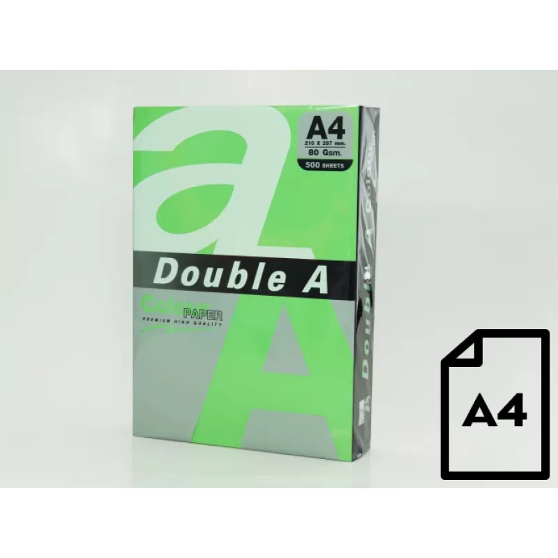 Spalvotas popierius Double A, 80g, A4, 500 lapų, Parrot