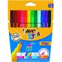 Plonas rašiklis BIC Visa Multicolour 12 vnt
