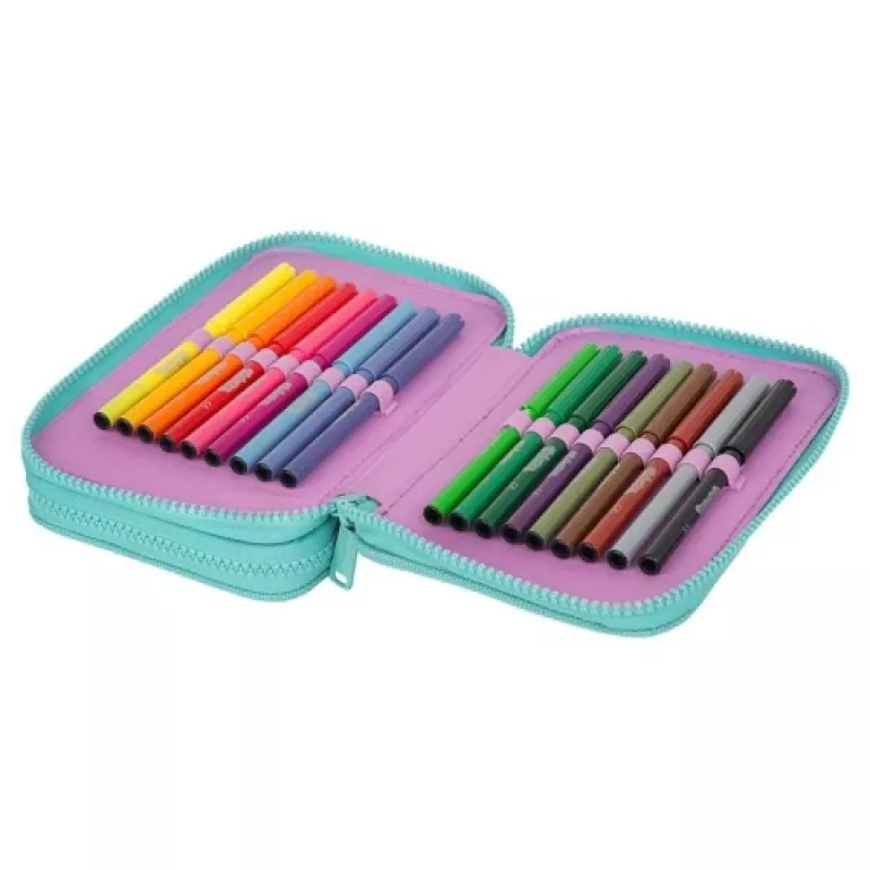 Pieštukinė Coolpack Jumper 2 su dviejų skyrių dizainu, užtrauktuku, audinio apdaila