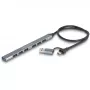 Delock 64273 plonas 7 prievadų USB šakotuvas, USB Type-C arba Type-A į 1x USB 5 Gbps Type-A + 6x USB 2.0 Type-A