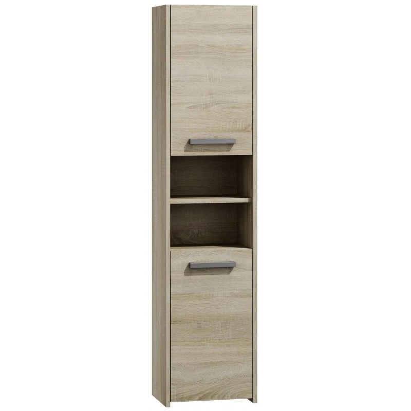 Vonios kambario lentyna spinta S40 SONOMA ąžuolinis rėmas, laisvai pastatoma, 6 lentynos, 400×300×1700 mm