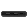 Nešiojamas power bank BLOW PB10A 10000 mAh polimerinė baterija, 2x USB-A išėjimai, 22,5 W bendra galia, Micro‑USB įėjimas, juoda
