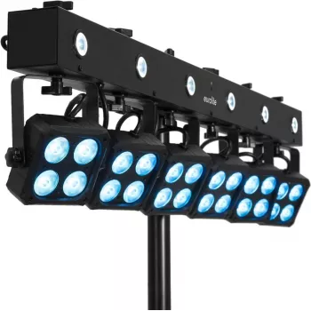 Apšvietimo rinkinys EUROLITE KLS-180/6 – 6 LED šviestuvai, kompaktiškas dizainas