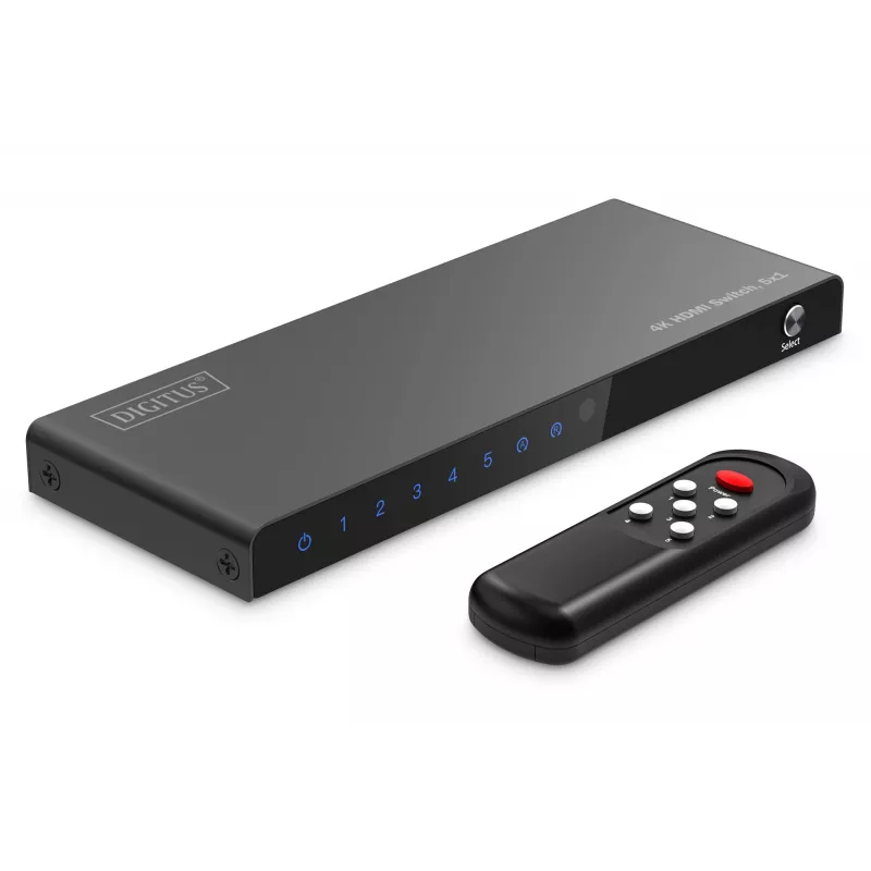 HDMI jungiklis DIGITUS DS-55332, 5x1, 4K 60Hz