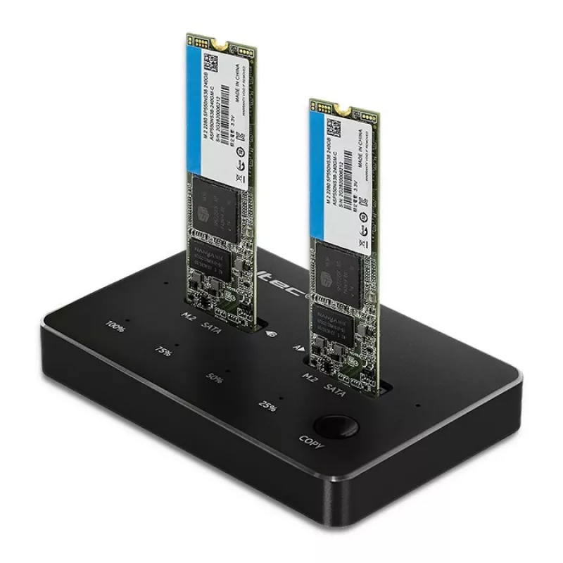 Qoltec 50310 Docking stotis 2x SSD M.2 SATA NGFF USB Type C