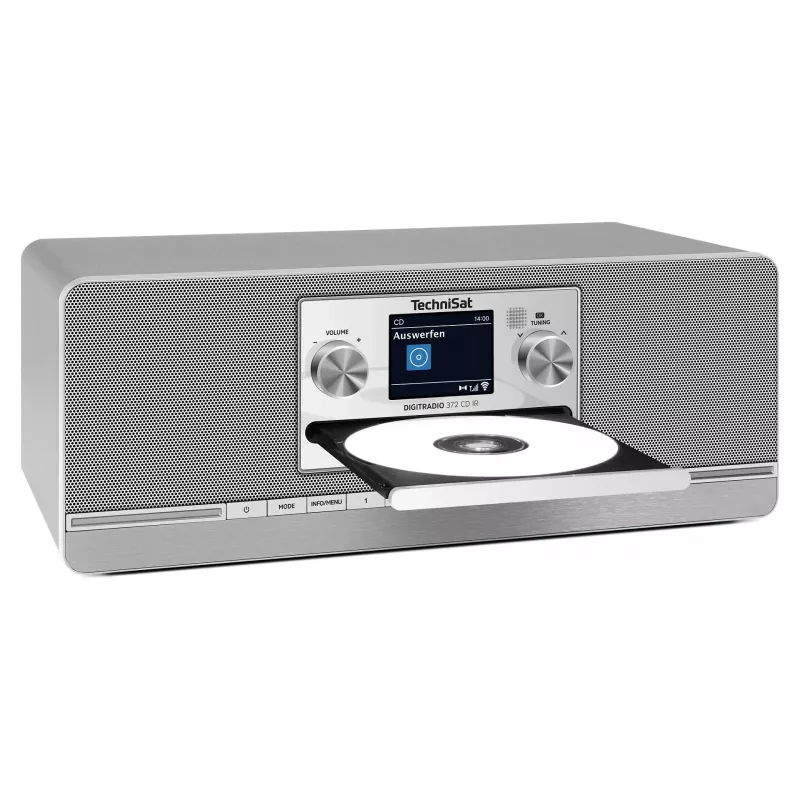 TechniSat DIGITRADIO 372 CD IR internetinis radijo imtuvas su CD, DAB+, FM, antracito ir sidabro spalvos