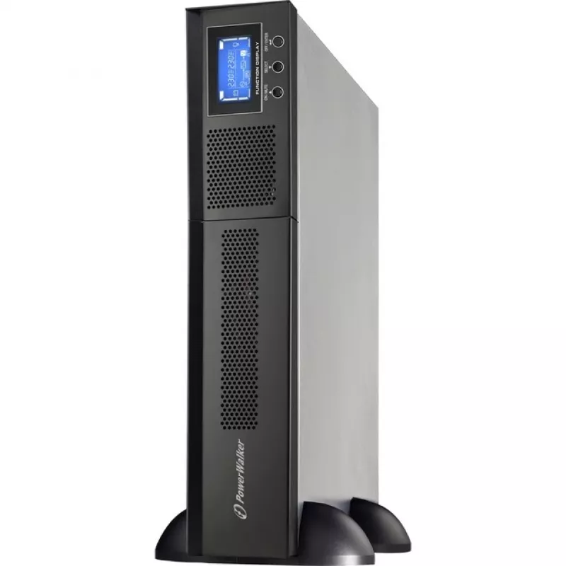 Bluewalker PowerWalker VFI 1000RM LCD - nepertraukiamo maitinimo šaltinis (UPS) - 800 W - 1000 VA 7 Ah - RS-232, USB - 8 išvadų lizdai - 2U - 48,3 cm (19 inch) (10120144)