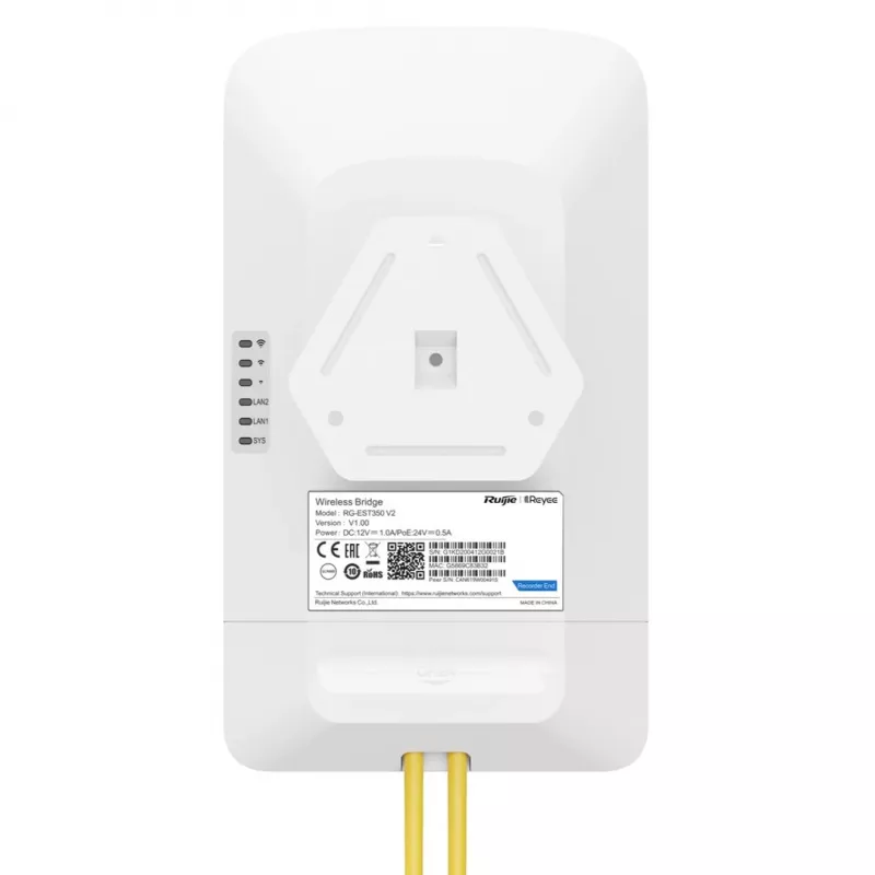Belaidžio ryšio prieigos taškas RUIJIE RG-EST350 V2 5 GHz 802.11ac, 867 Mbps, 2x RJ-45, PoE, IP54