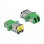 DeLOCK 86897 Optinis skaidulų movos adapteris LC Duplex motina – LC Duplex motina vienmodis žalias