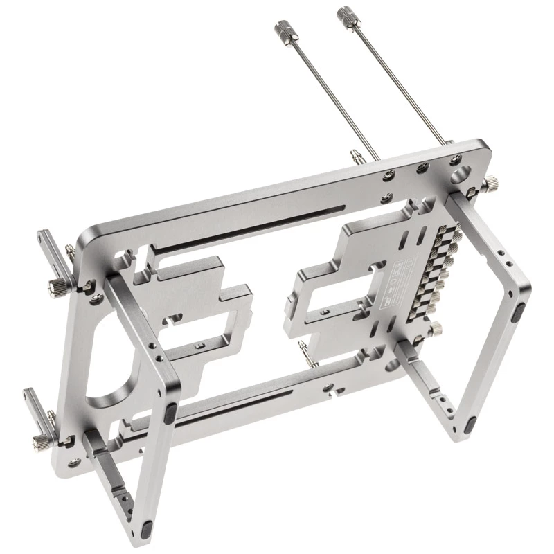 Mini benchtable korpusas Streacom BC1 Mini V2 sidabrinis – kompaktiškas atviro rėmo stendas