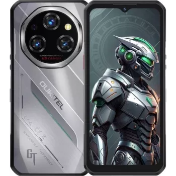 Oukitel WP62 6,58″ išmanusis telefonas Dual SIM Android 15 5G USB Type-C 16 GB 512 GB 11000 mAh sidabrinis