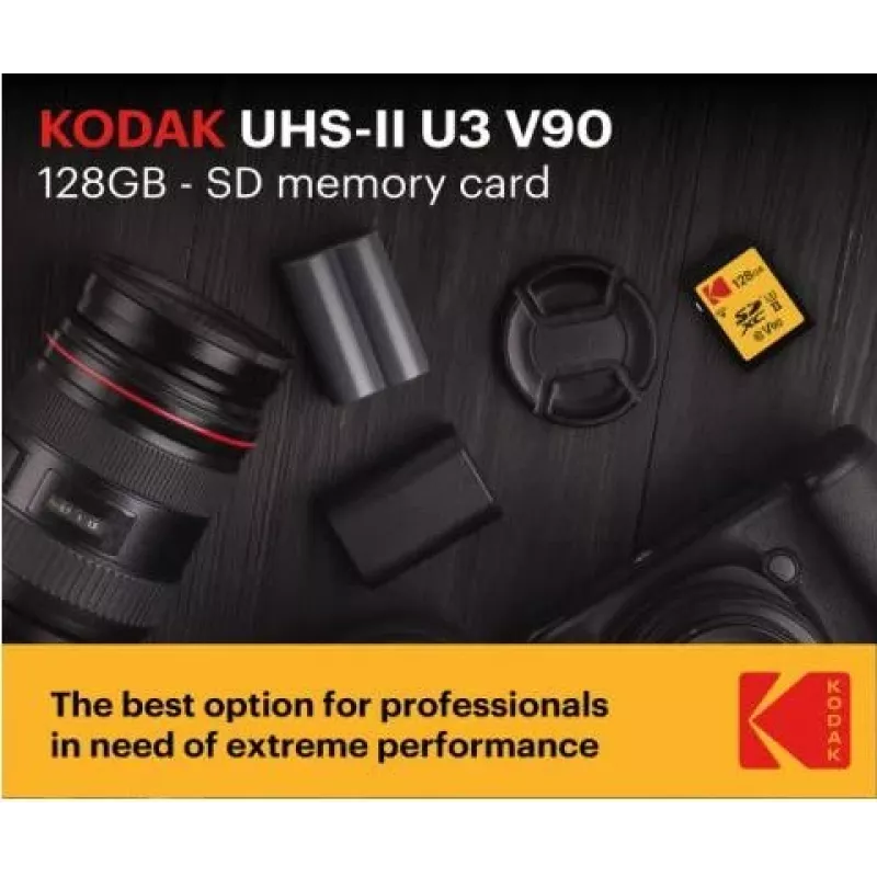 Atminties kortelė Kodak EKMSD256GUHS2V2K SDXC UHS-II 256 GB Skaitymas 300 MB/s Rašymas 270 MB/s U3 V90 10 klasė