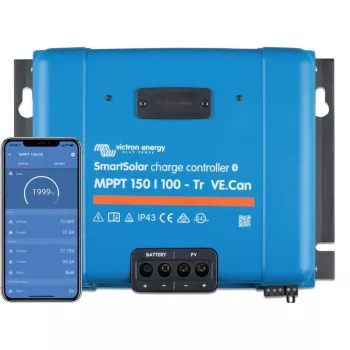 Saulės baterijų įkrovos valdiklis Victron Energy SmartSolar MPPT 150/100 – 150V įėjimas, 100A išėjimas