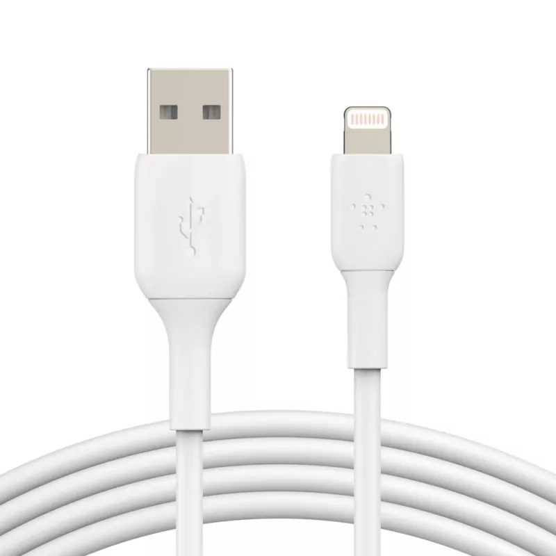 Belkin PVC USB-A į Lightning 2m Baltas