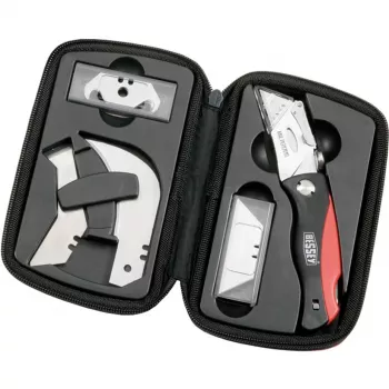 BESSEY DBKPH-SET naudojimo peilis su fiksuotu ašmeniu, juodas/raudonas