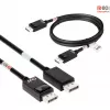 CLUB3D DisplayPort 2.1 dvipusis VESA DP80 sertifikuotas kabelis 4K240Hz, 8K60Hz arba 10K30Hz M/M 1,2 m