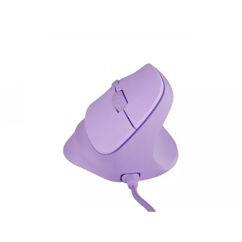 NATEC Crake 2 Pro pelė, vertikali, dešinei rankai, USB-A, optinė, 12800 DPI, violetinė