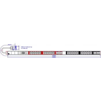Bachmann 800.2336 maitinimo skirstytuvas 1U 28 lizdai C13/C19 32A 230V
