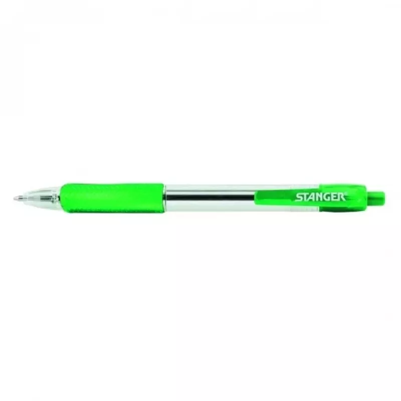 STANGER rašiklis su rutuliniu antgaliu 1.0 mm Softgrip, žalias, 1 vnt. 18000300041