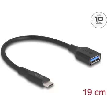DeLOCK USB adapteris USB Type-C (vyriškas) į Type-A (moteriškas) 10 Gbps 19 cm 60 W