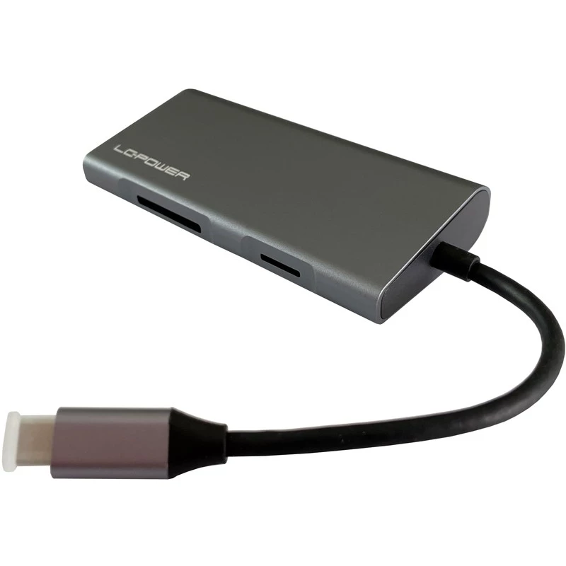 LC-Power LC-HUB-C-MULTI-5 USB 3.2 Gen 1 Type-C laidinis dokas nešiojamam kompiuteriui