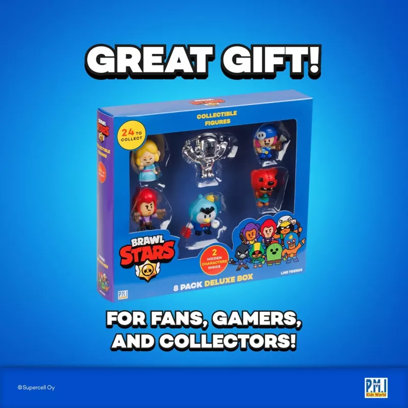 Brawl Stars S1 figūrėlės – 8 vnt. Deluxe Box VER.B