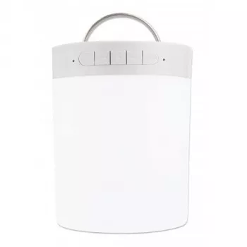 Manhattan Sound Science Bluetooth garsiakalbis, 5 val. grojimo, 10 m atstumas, microSD kortelių skaitytuvas (32 GB), Aux 3,5 mm, 3 W, USB-A įkrovimo laidas, 1200 mAh baterija, Bluetooth v5, įmontuota pakabinimo kilpa, baltas, 3 metų garantija