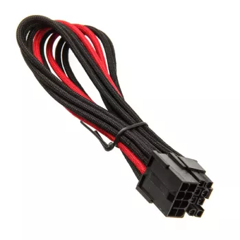 SilverStone PCIe-8 kaiščio į PCIe-6+2 kaiščio laidas, 250 mm - juoda/raudona
