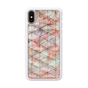 iKins dėklas iPhone XS / XS Max deimantinė balta apsauginė dėžutė