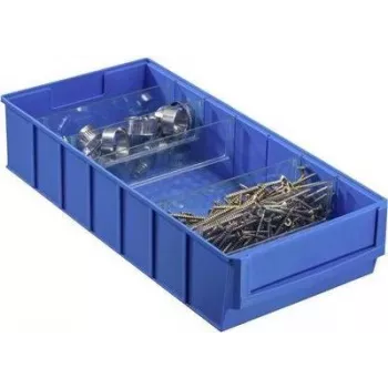 Dėžė sandėliavimui Allit 456550, 185×400×81 mm, mėlyna, plastikinė