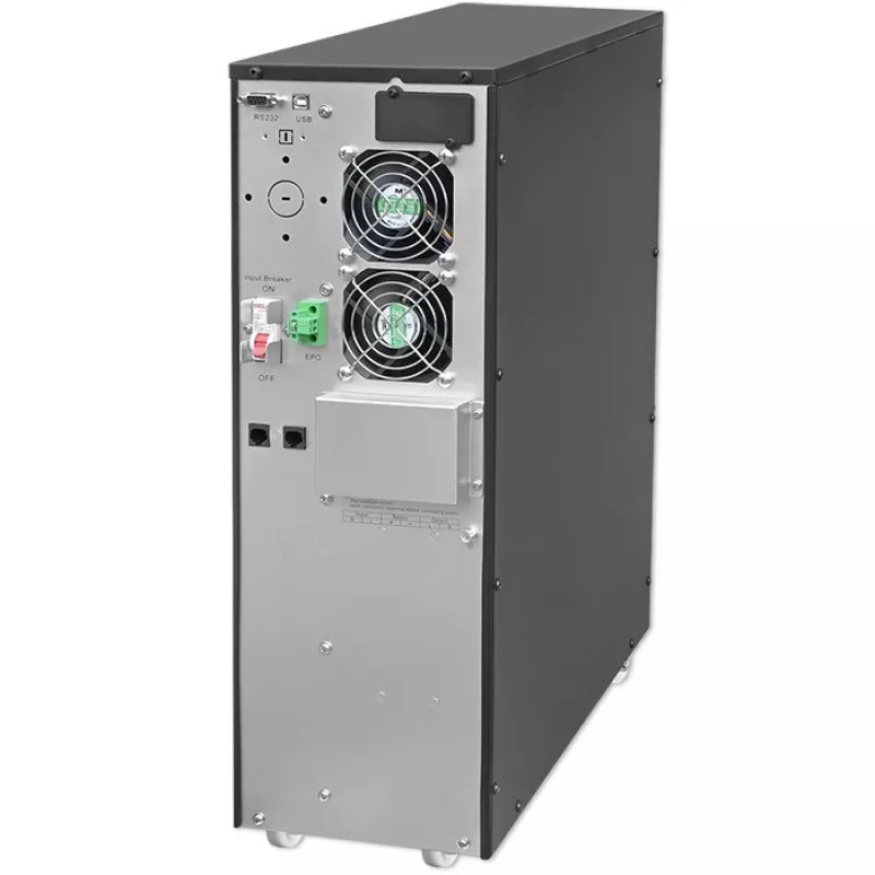 Qoltec 52284 Nepertraukiamo maitinimo šaltinis UPS | 10kVA | 10000W | Galios koeficientas 1.0 | LCD | EPO | USB | On-line