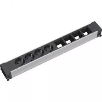Maitinimo ilgintuvas 4 AC lizdai Bachmann 909.007 juodas sidabrinis