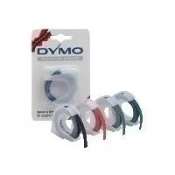 DYMO etiketės – matinės raudonos, rulonas (0,9 cm x 3 m), 10 vnt., skirta DYMO 1575 įspaudimo mašinai