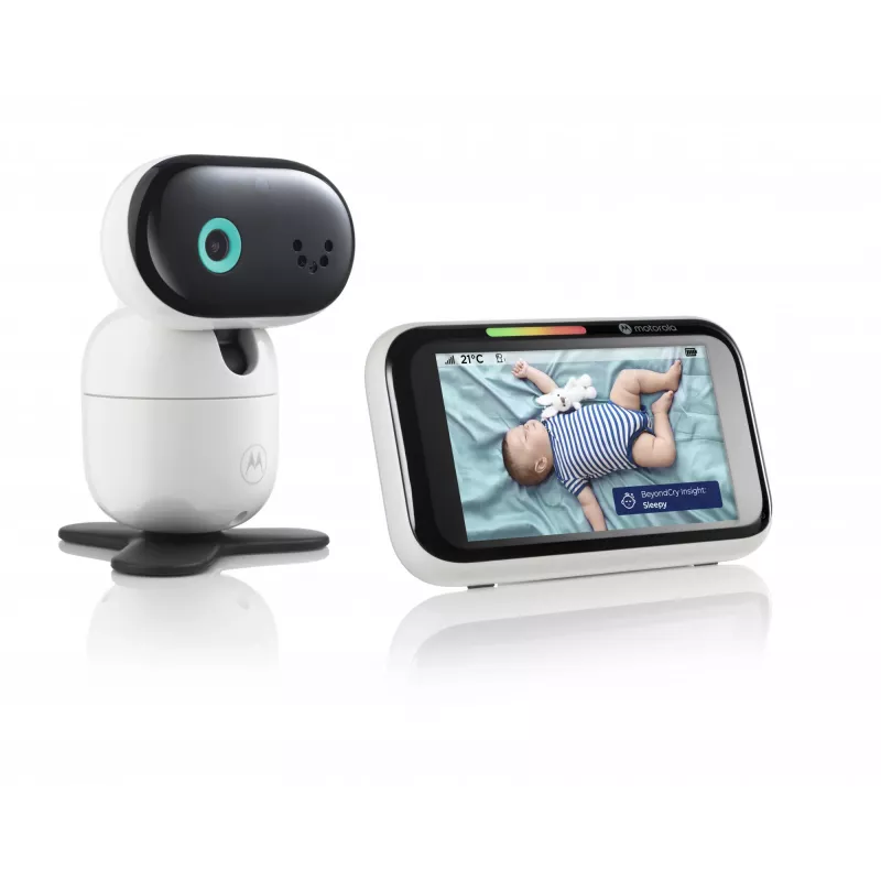 Motorola Solutions PIP1710 Connect 5 besielis vaizdo kūdikio monitorius su sukamu ir pakreipiamu 5 colių HD ekranu (120MOTOPIP1710C)