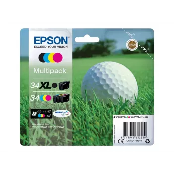 Originalus Epson rašalo kasetės rinkinys T3479 (34XL) – juoda, geltona, žydra, raudona (4 vnt.)